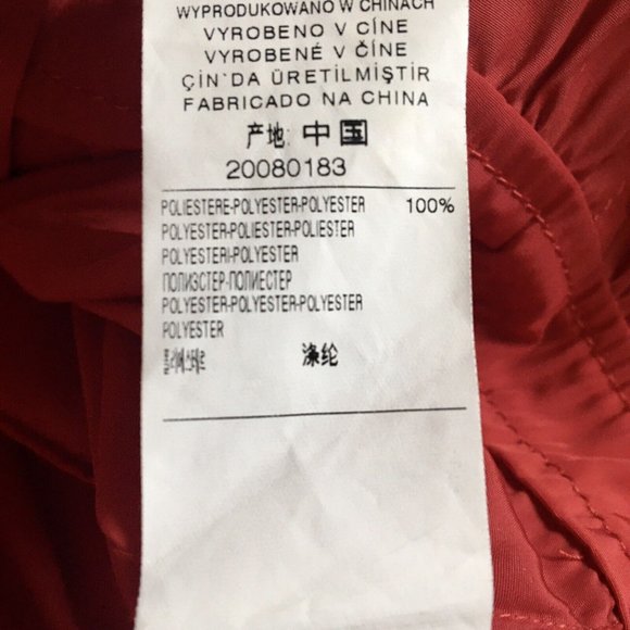 United Colors Of Benetton Women’s Lightweight Red Rain Coat Hood Size 38 XS - Picture 7 of 8